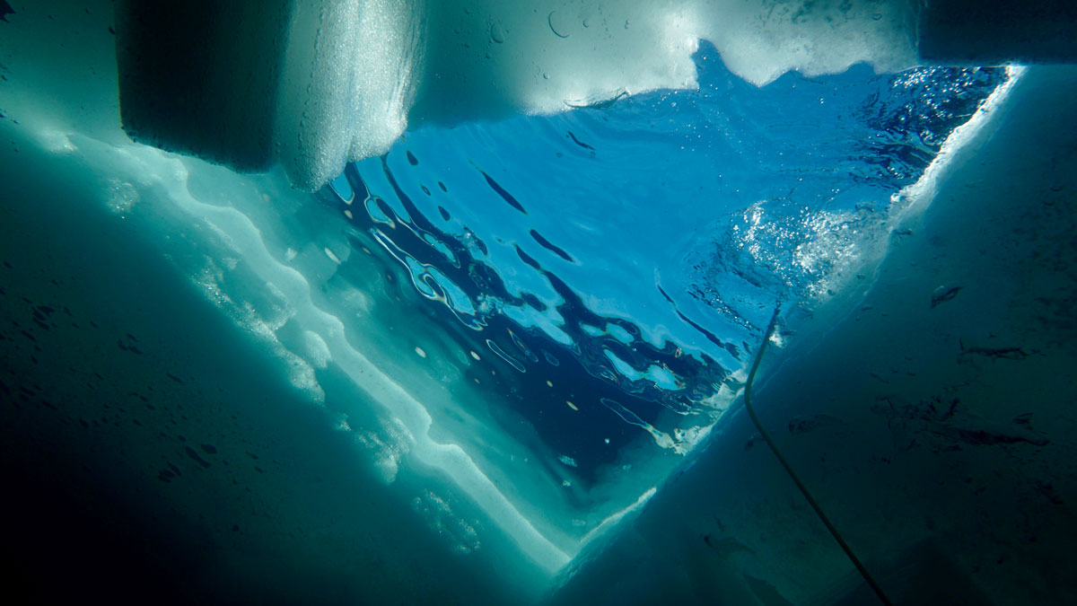 Unterwasser unter eis Urisee Eistauchen Specialty